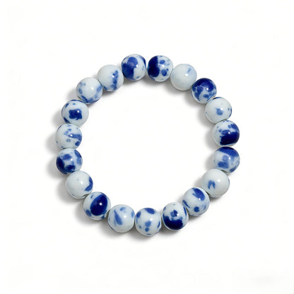QING HUA ceramic bracelet 10mm, front view