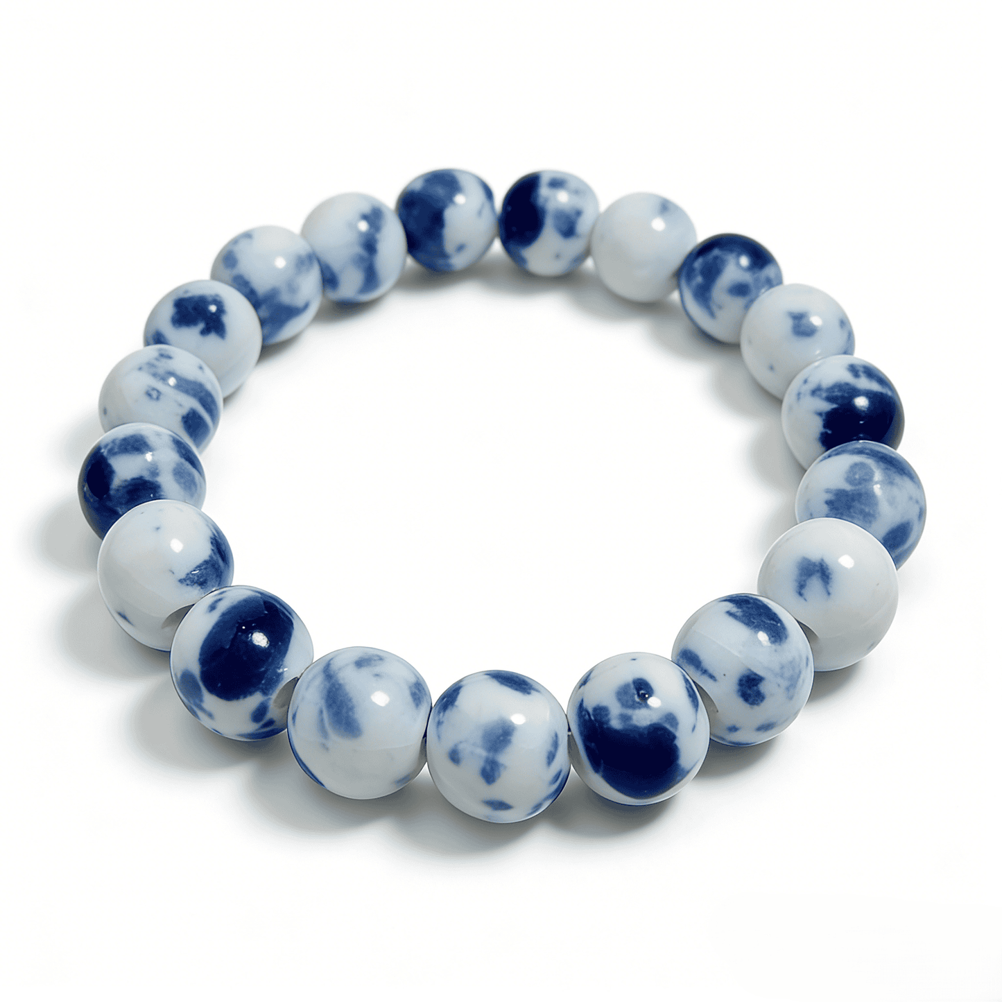 QING HUA ceramic bracelet 10mm, side view